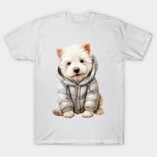 Winter West Highland White Terrier Dog T-Shirt